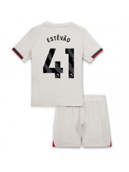 Chelsea Estevao Willian #41 Replika Borta Kläder Barn 2025-26 Kortärmad (+ byxor)